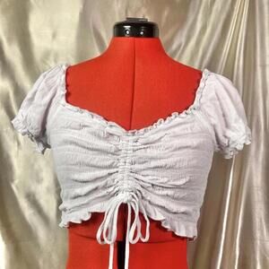 Milkmaid scrunch-tie ruffled crop top!
